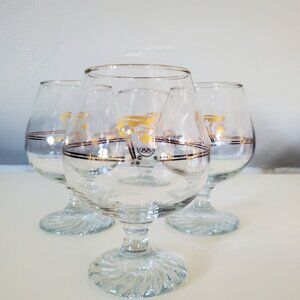 1988 Calgary Winter Olympics Brandy Glasses- Set of 4